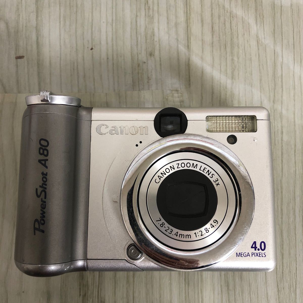 ▲ジャンク Canon キャノン PowerShot A80 デジタルカメラ 画面にバッテリーを交換してくださいとメッセージが出ます AiAF PC1059 デジカメ_画像2