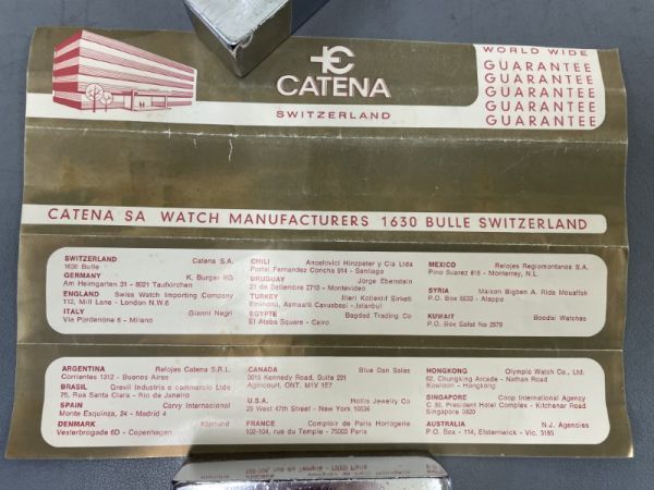 AP427「CATENA 腕時計 スイス製」1個 1980年 (検骨董書画掛軸巻物拓本金石拓本法帖古書和本唐本漢籍書道中国_画像9