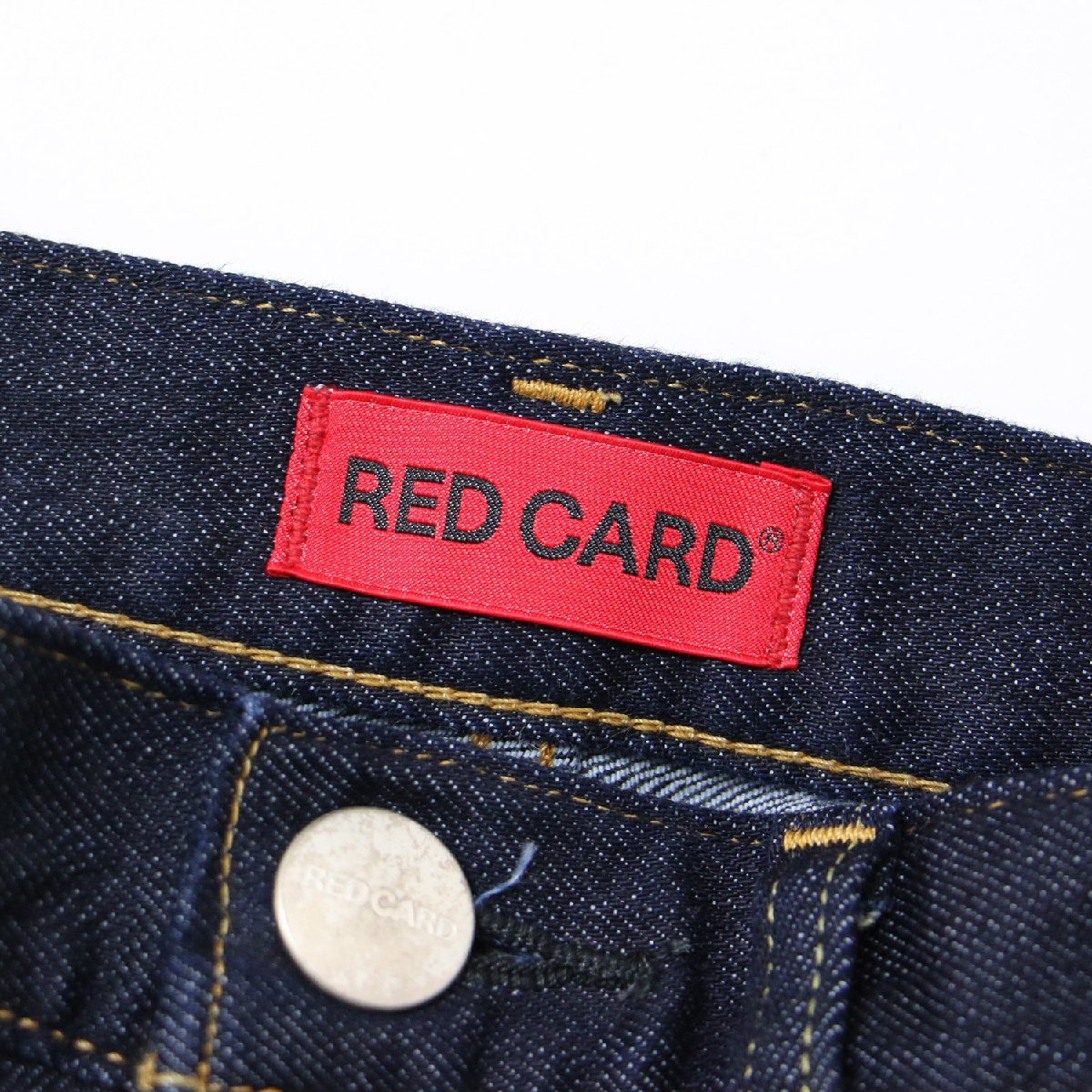 RED CARD レッドカード デニム パンツ ネイビー 22 ボトムス ジーンズ ジーパン ロング ストレート スリム ストレッチ Anniversary 日本製_画像3