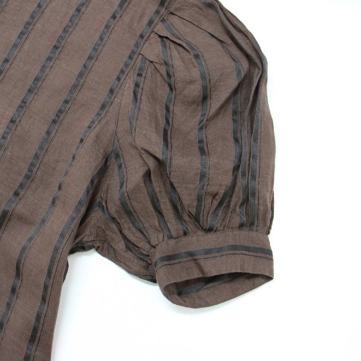  beautiful goods JOURNAL STANDARD Journal Standard blouse tops cut and sewn 23 spring summer Brown FREE 5 minute sleeve stripe linen