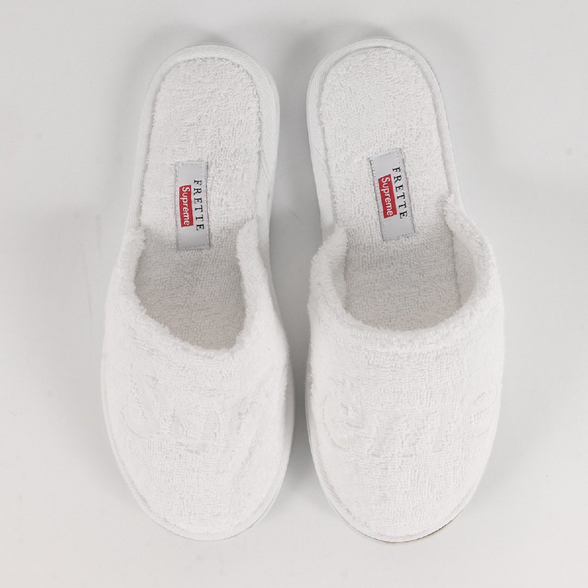 新品 Supreme シュプリーム サイズ:S/M(8/10) 19SS Frette フレッテ 別注 テリーパイル スリッパ Slippers ホワイト 白 ブランド アイテム