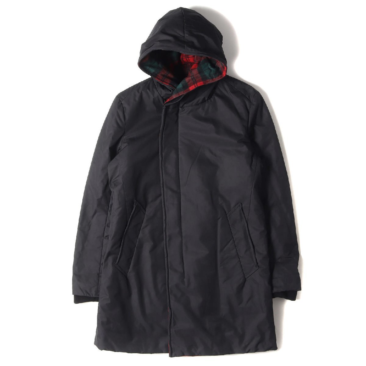 1piu1uguale3 ウノ ピュ ウノ ウグァーレ トレ コート サイズ:IV(M) PENDLETON ジップ フーデッド ラップ コート ZIP HOODED WRAP COAT