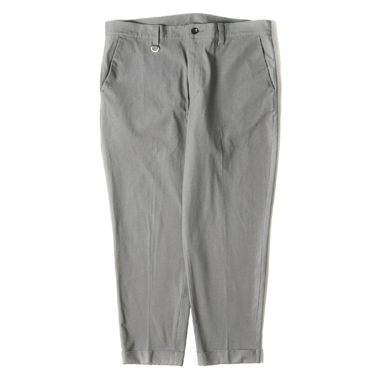 SOPHNET ソフネット パンツ サイズ:XL 21SS ワイド テーパード スラックス パンツ TURN UP WIDE TAPERED PANTS グレー ボトムス ズボン