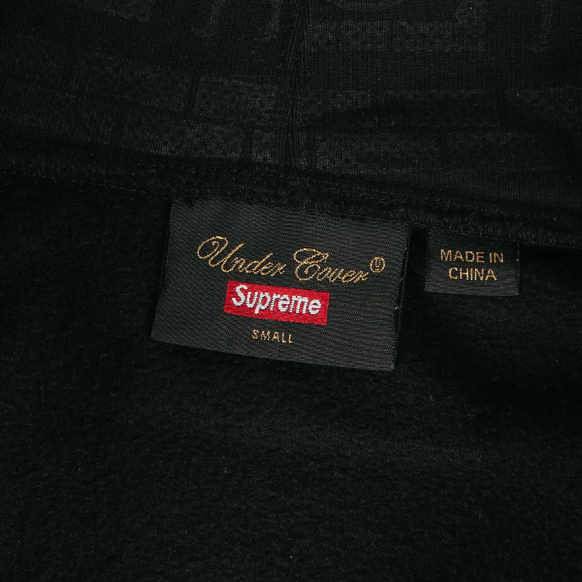 美品 Supreme シュプリーム 23SS UNDERCOVER グラフィック ボーダー ジップ スウェット パーカー Zip Up Hooded Sweatshirt ブラック S_画像3