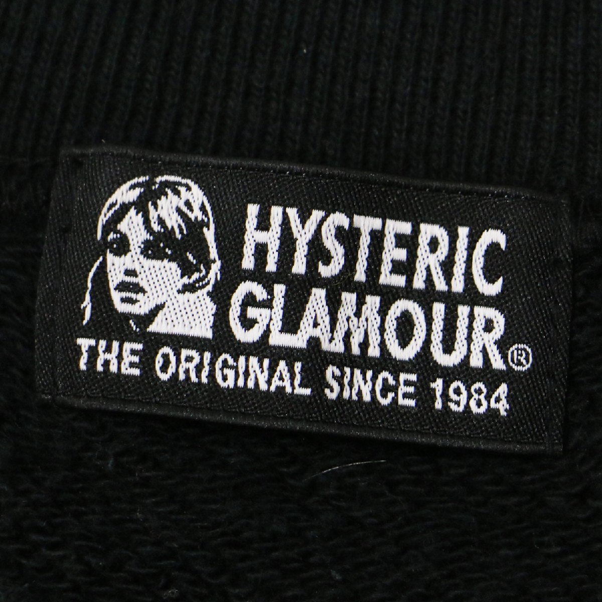 HYSTERIC GLAMOUR Hysteric Glamour sweat black black FREE graphic print switch tops cut and sewn pull over 