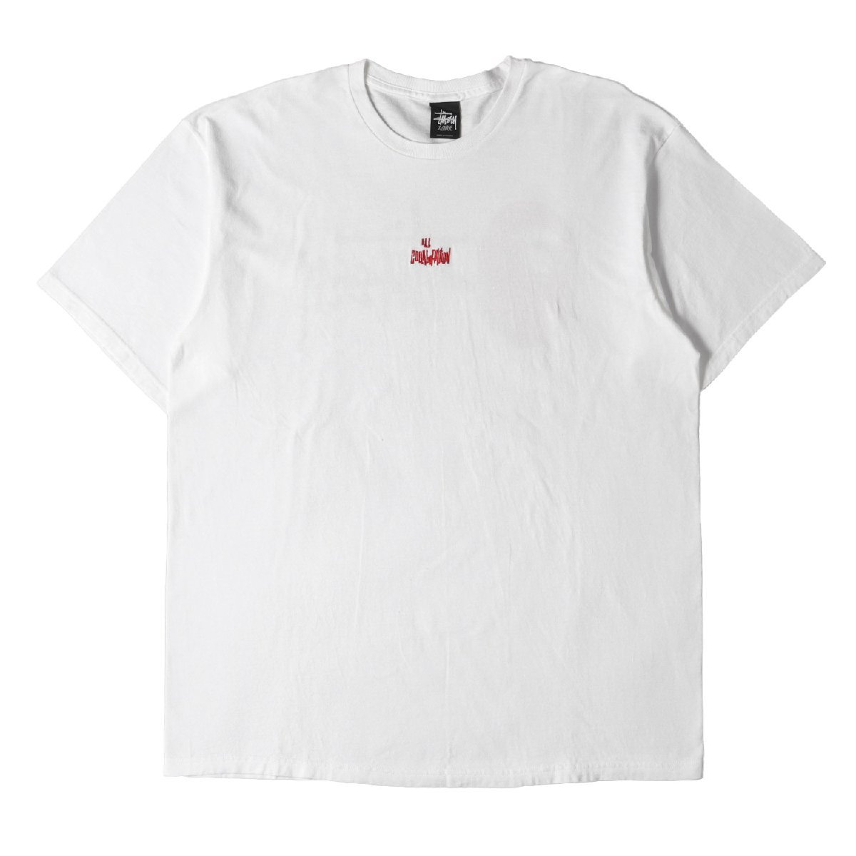 A BATHING APE ア ベイシング エイプ Tシャツ サイズ:XL NOWHERE 20周年記念 STUSSY 猿顔 ストックロゴ Tシャツ ホワイト コラボ_画像2