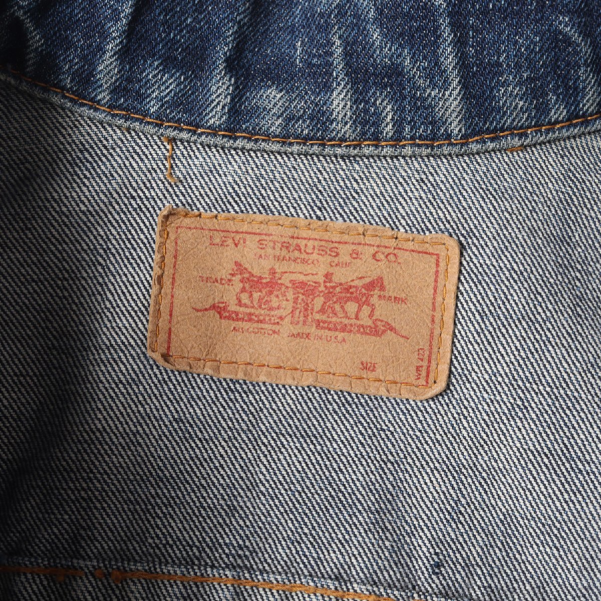 Levis リーバイス 60s 70505-0217 BigE 4th デニム ジャケット インディゴ 65% 詳細参照(38位) 60年代 vintage ヴィンテージ 古着 Gジャン_画像3