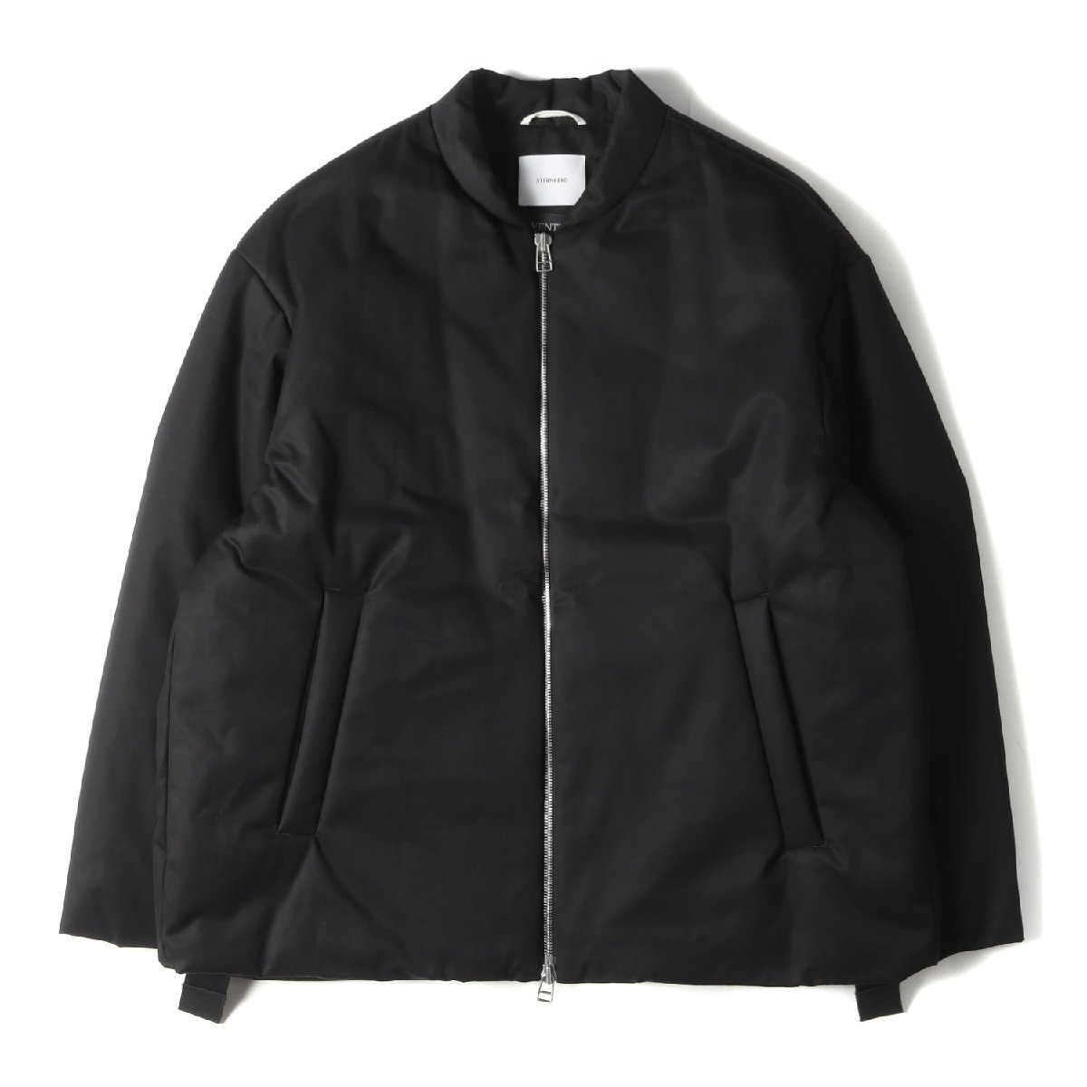 美品 STERNBERG スタンバーグ ジャケット サイズ:L 22AW VENTILE ボンバー ジャケット ベンタイル ダブルジップ パテッド 中わた ブラック