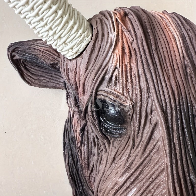 壁掛け インテリア 装飾品 牛の頭 立派な角 編まれた 室内インテリア 動物 アニマル ホームデコレーション 玄関 リビング ダイニング_画像5