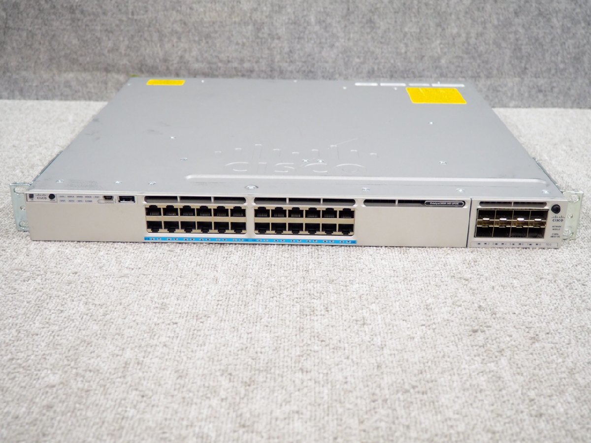 [N445] ☆ Cisco　Catalyst 3850シリーズ　WS-C3850-24XU-S V03 ☆ Version 16.6.7 ☆ C3850-NM-8-10G 搭載 ☆_画像2