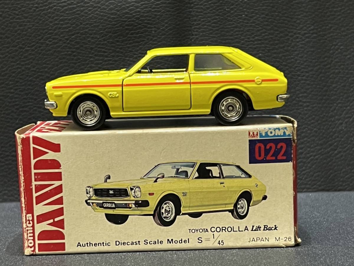 　トミカ ダンディー　トヨタ　カローラ　リフトバック 1/45スケール　日本製　TOYOTA COROLLA LIFT BACK　新品同等品_画像1