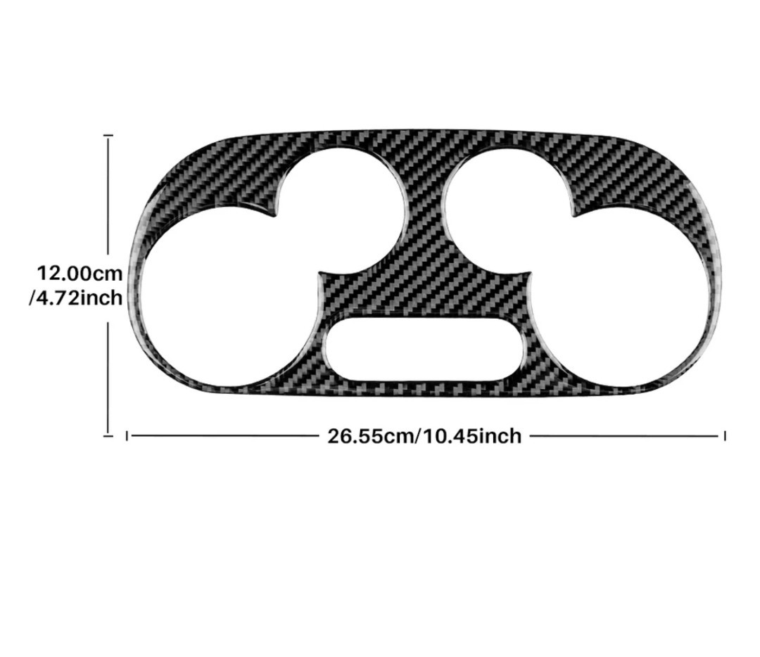黒 フィアット アバルト 500 コンソールインテリアトリム カーボン調 オートエアコンパネルカバー フィアット アバルト_画像2
