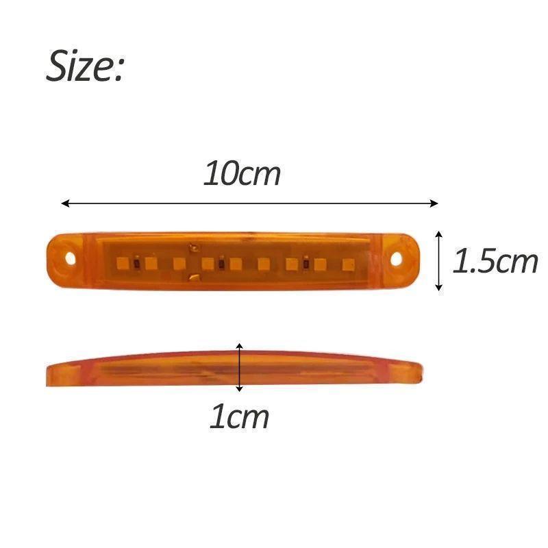 【レッド】 10個 9SMD LEDマーカー 12V24V兼用_画像5