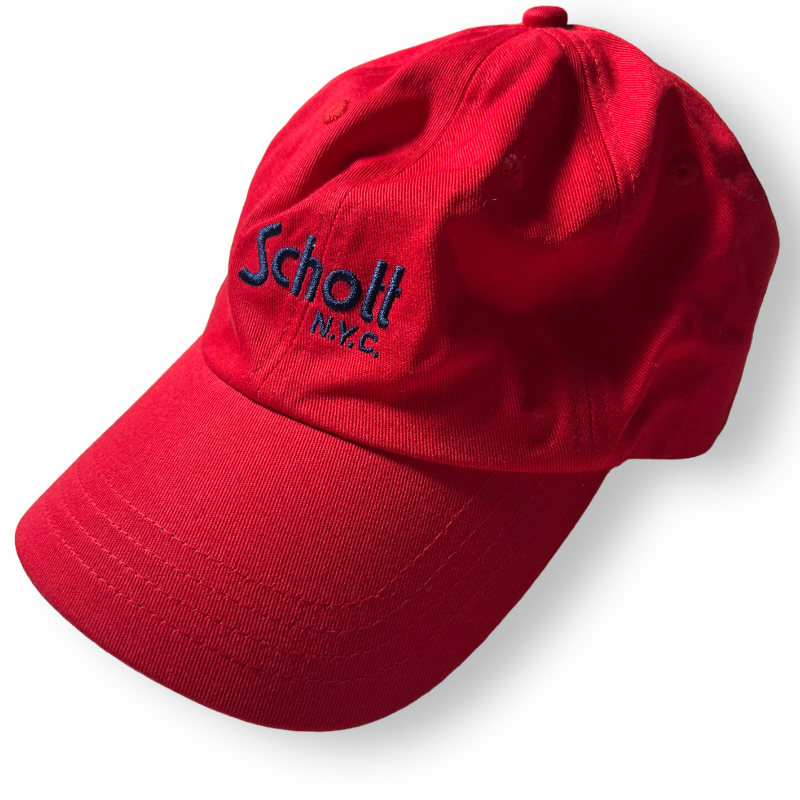 新品 Schott ショット COTTON TWILL CAP ロゴ 刺繍 ローキャップ コットン ツイルキャップ 3119057 帽子 アメカジ ◆B1388の画像1