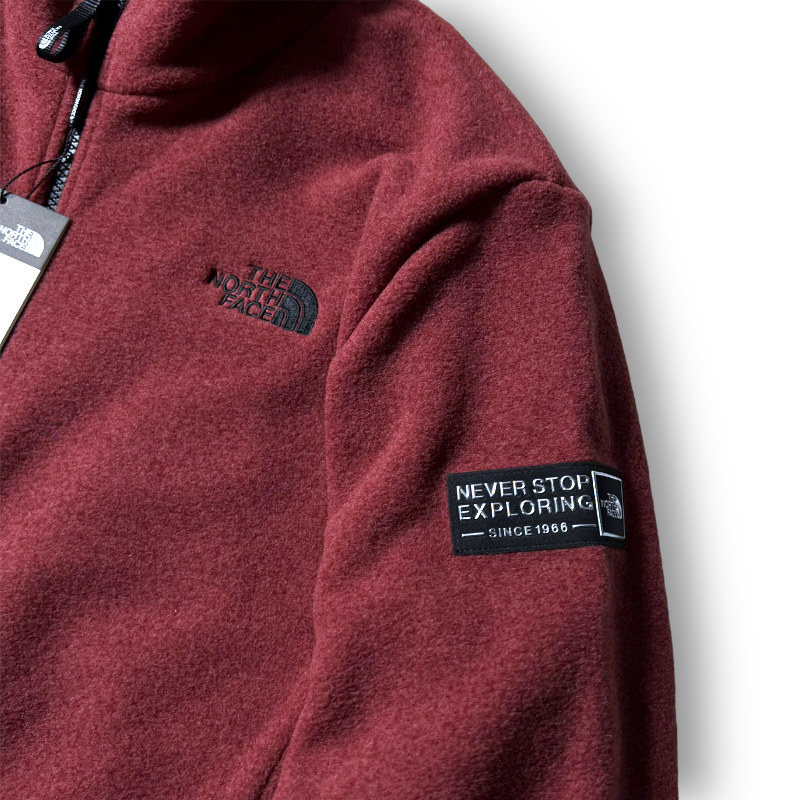 新品 THE NORTH FACE ノースフェイス ホワイトレーベル 防風 保温 ロゴ刺繍 ワッペン フリースジャケット ブルゾン アウトドア XL ◆B2114b_画像4