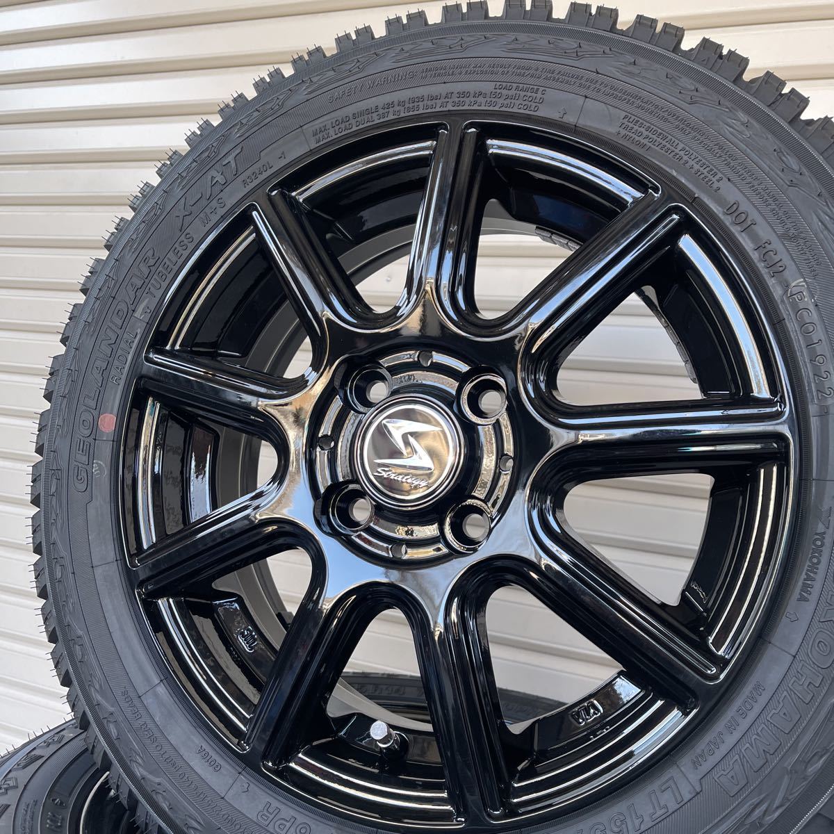 ストラテジーNW◆ ヨコハマジオランダーX-AT◆LT155/65R14　78/75Qハイゼットジャンボエブリィキャストアクティバ　軽トラG016A ブラック_画像4