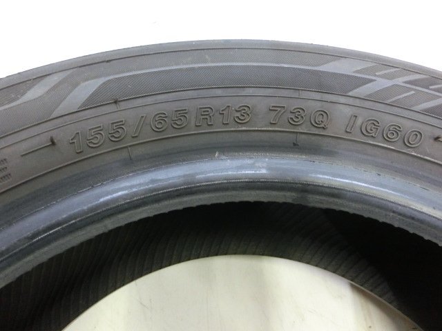 【 送料無料 】N-2459 深溝 中古スタッドレスタイヤ ヨコハマ アイスガード iG60 155/65R13 73Q (4本)_画像4