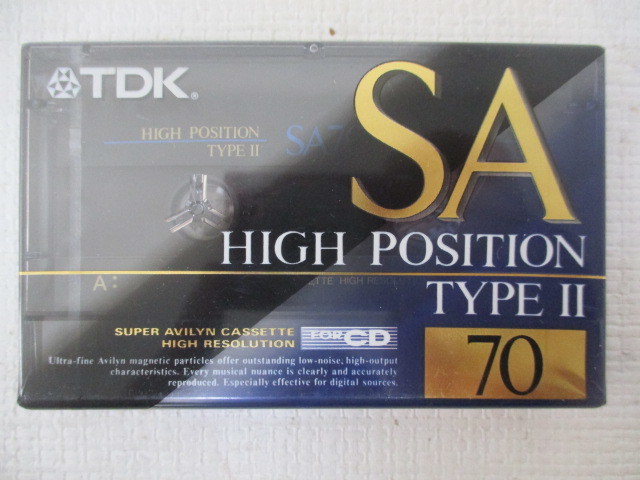 ⇔ 46 カセットテープ TDK SA-70R HIGH POSITION TYPEⅡ ハイポジション 検：オーディオ機器 記録媒体 未使用 未開封 保管品_画像1