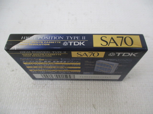 ⇔ 46 カセットテープ TDK SA-70R HIGH POSITION TYPEⅡ ハイポジション 検：オーディオ機器 記録媒体 未使用 未開封 保管品_画像2