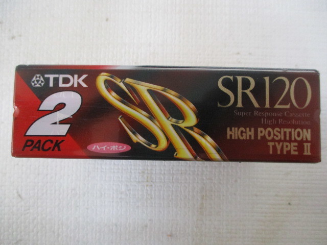 ⇔ 61 カセットテープ TDK SR-120R HIGH POSITION TYPEⅡ ハイポジション SR-120X2R 2本パック 検：オーディオ機器 記録媒体 未使用 保管品_画像4