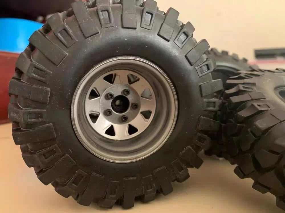 ラジコン 1.9インチ 4本 外径108mm 1/10 スケール タイヤ 1/10 RC4WD D90 アキシャル SCX10 RC ロッククローラー トラクサス trx4 CC02_画像2