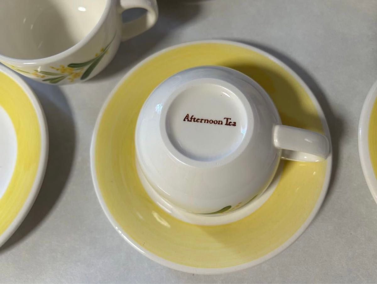 未使用【アフタヌーンティー】Afternoon Tea カップ　アンド　ソーサー　ミモザ C/S 6客