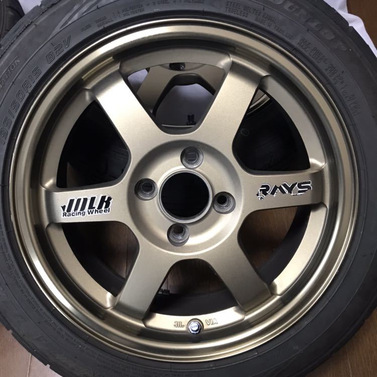 【DZ1028分山以上】RAYS TE37C 15英吋6.5jj 35 PCD1004孔195/50R15 雙座敞篷汽車 civic 合身馬奇等 raise VOLK DIREZZA 原文:【DZ102 8分山以上】RAYS TE37C 15インチ 6.5jj +35 PCD100 4穴 195/50R15 ロードスター シビック フィット マーチ等 レイズ VOLK DIREZZA