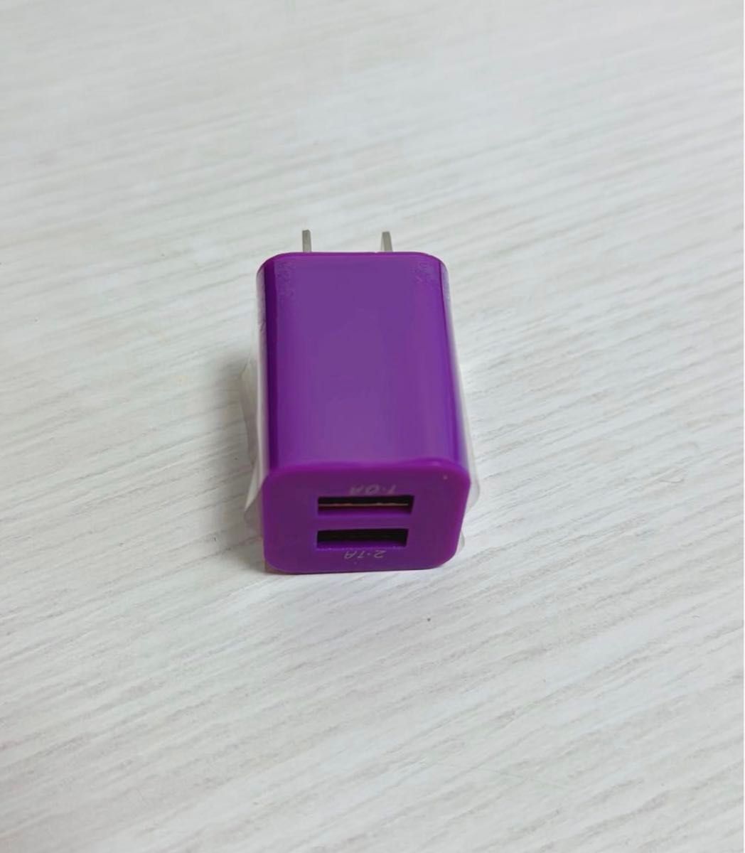 USB充電器2ポートACアダプター　10セット(色任せ)