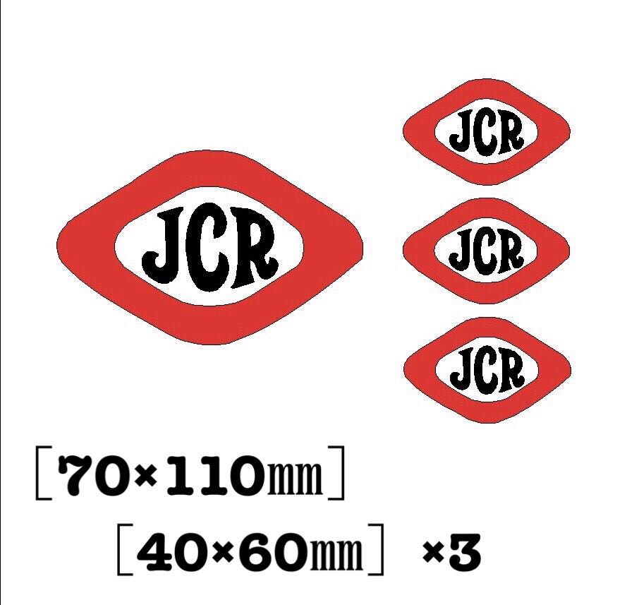 送料無料♪ JCR ジャムクラッカー レコード ステッカー 4枚組 赤黒 US アメ車 旧車 トラック 世田谷ベース ハーレー カブ USDM JDM_画像1