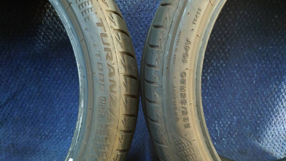 B:2本 BS TURANZA T005 MO-S 285/35R20 22年製ブリヂストン/トランザ/ベンツ承認/Sクラス/W223/ミシュラン/PS4S/ピレリ/P-ZERO/PZ4/601211_画像2