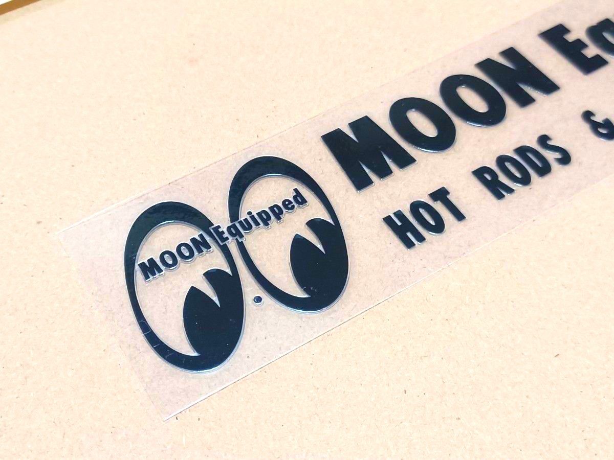 新入荷!!【MOONEYES】ムーンイクイップド ロゴ ステッカー /デカール/転写/COLOR:ブラック