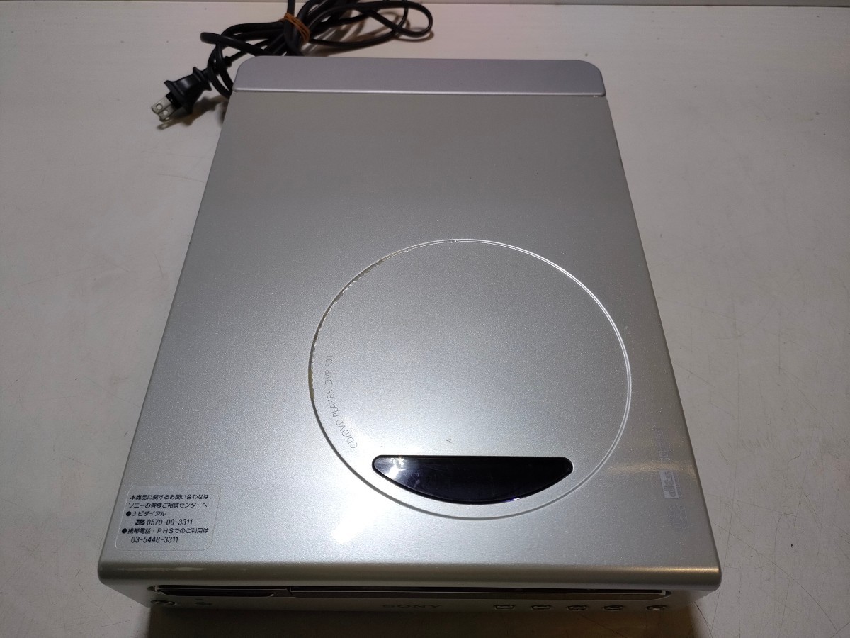 E118(中古現状、消毒除菌済 、即発送)SONY DVDプレーヤー DVP−F31(リモコン付き)の画像3