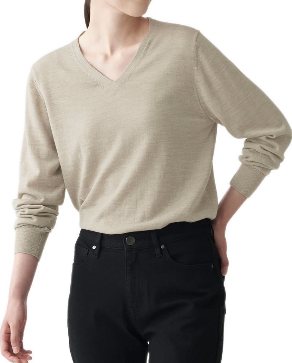 Wool Sirk Sirk v -neck Sweater L Automeal
