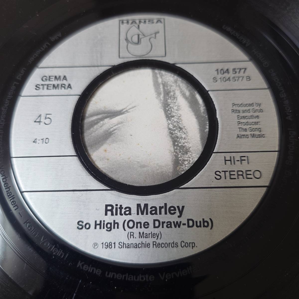 Rita Marley - One Draw // Hansa 7inch / Roots / Bob Marley_画像4