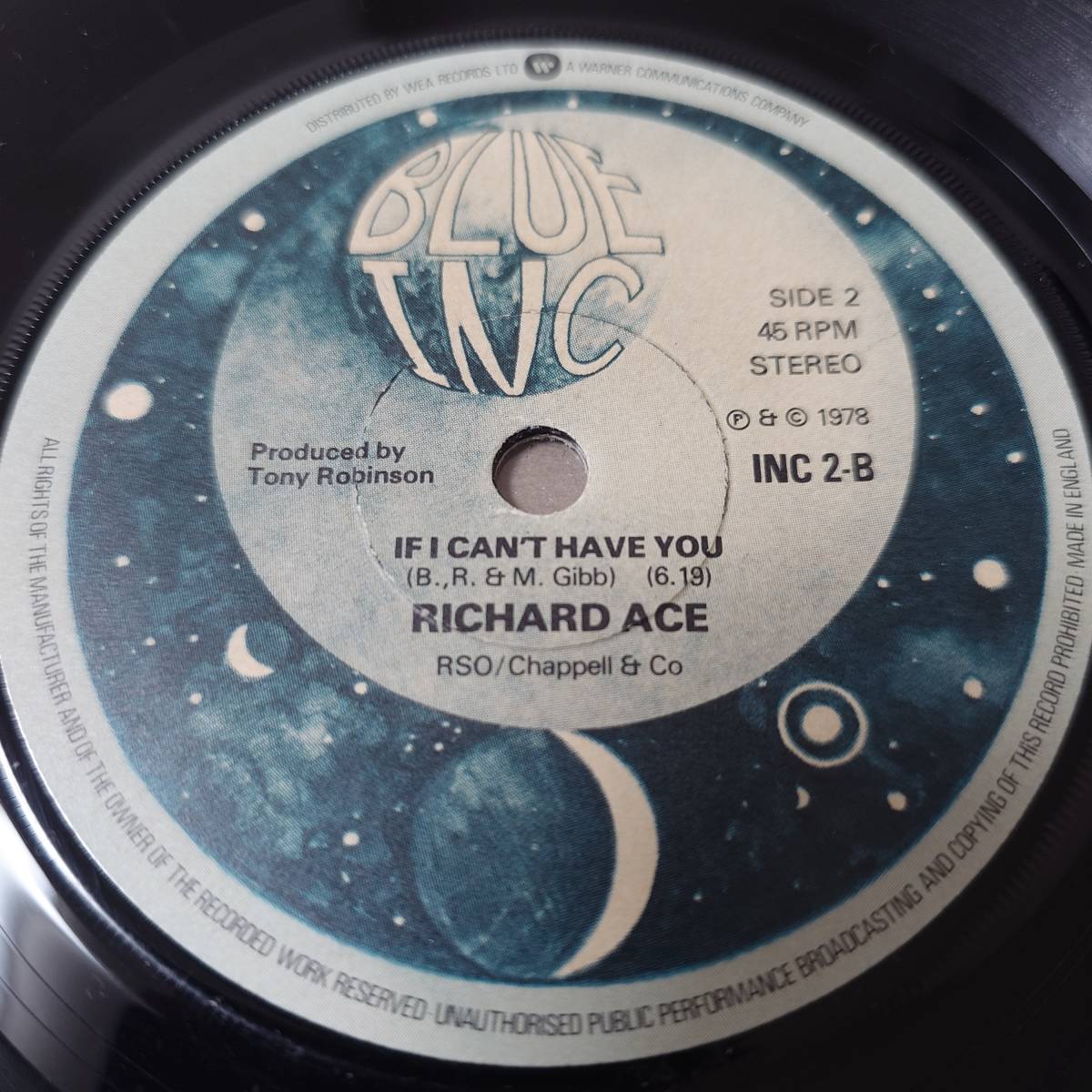 Richard Ace - Stayin' Alive / If I Can't Have You / Atlantic 7inch_画像2