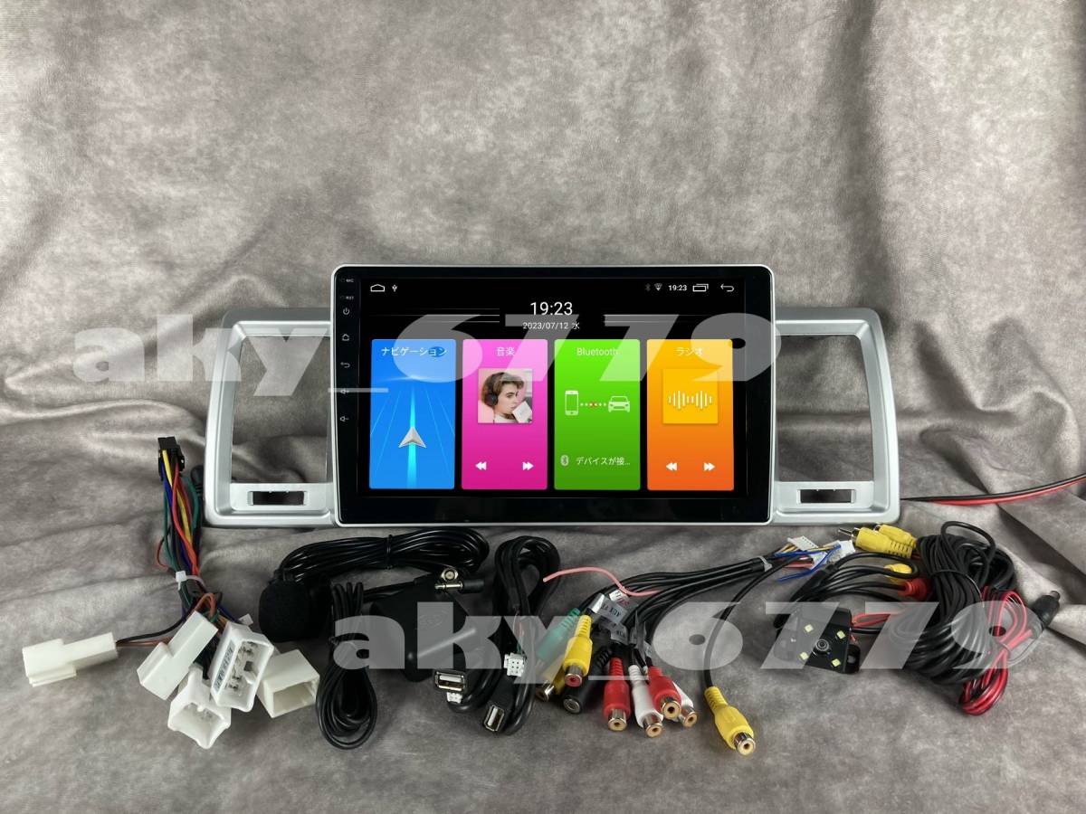 10インチ 200系 ハイエース 専用 パネル アンドロイド ナビ ディスプレイオーディオ CarPlay iPhone 4型～ バックカメラ付 新品_画像1