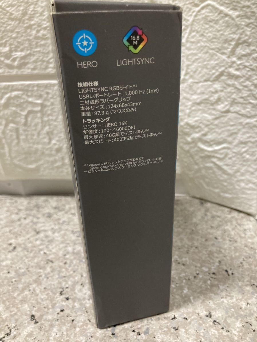 AZ-232.Logicool G ロジクール G USB ゲーミングマウス 有線 G403h HERO 25Kセンサー エルゴノミクス LIGHTSYNC RGB 6個プログラムボタン_画像5