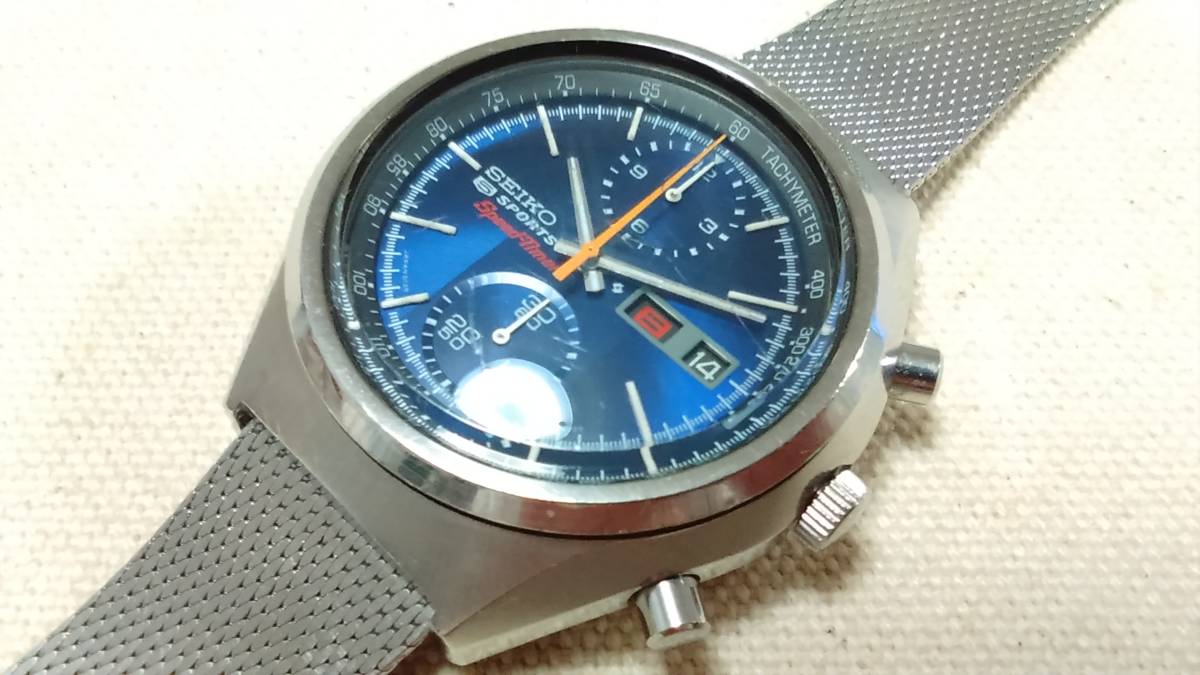 【送料無料】★Seiko/セイコー・5スポーツ スピードタイマー/6138-8010/自動巻クロノグラフ/1974年 諏訪精工舎製/アンティーク/希少品☆_画像1