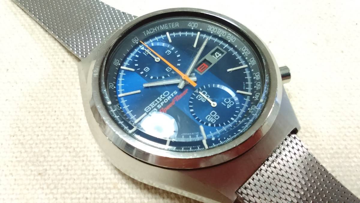 【送料無料】★Seiko/セイコー・5スポーツ スピードタイマー/6138-8010/自動巻クロノグラフ/1974年 諏訪精工舎製/アンティーク/希少品☆_画像2