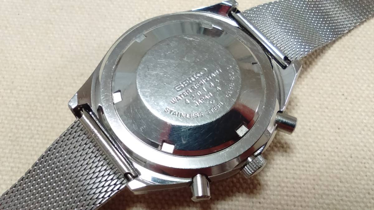 【送料無料】★Seiko/セイコー・5スポーツ スピードタイマー/6138-8010/自動巻クロノグラフ/1974年 諏訪精工舎製/アンティーク/希少品☆_画像3