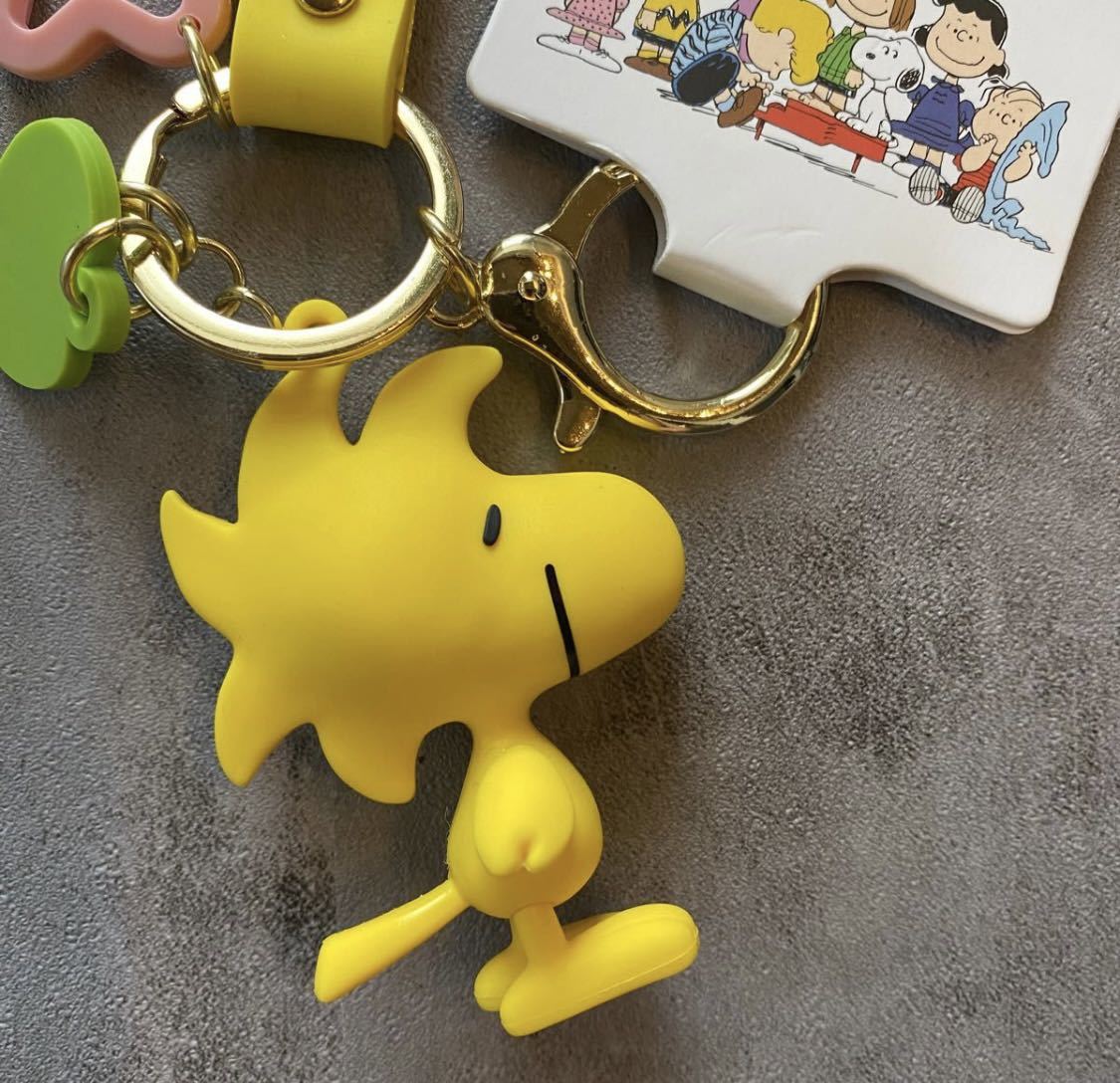 [ новый товар ] Woodstock брелок для ключа очарование ремешок желтый цвет желтый ключ держатель Peanuts Snoopy 
