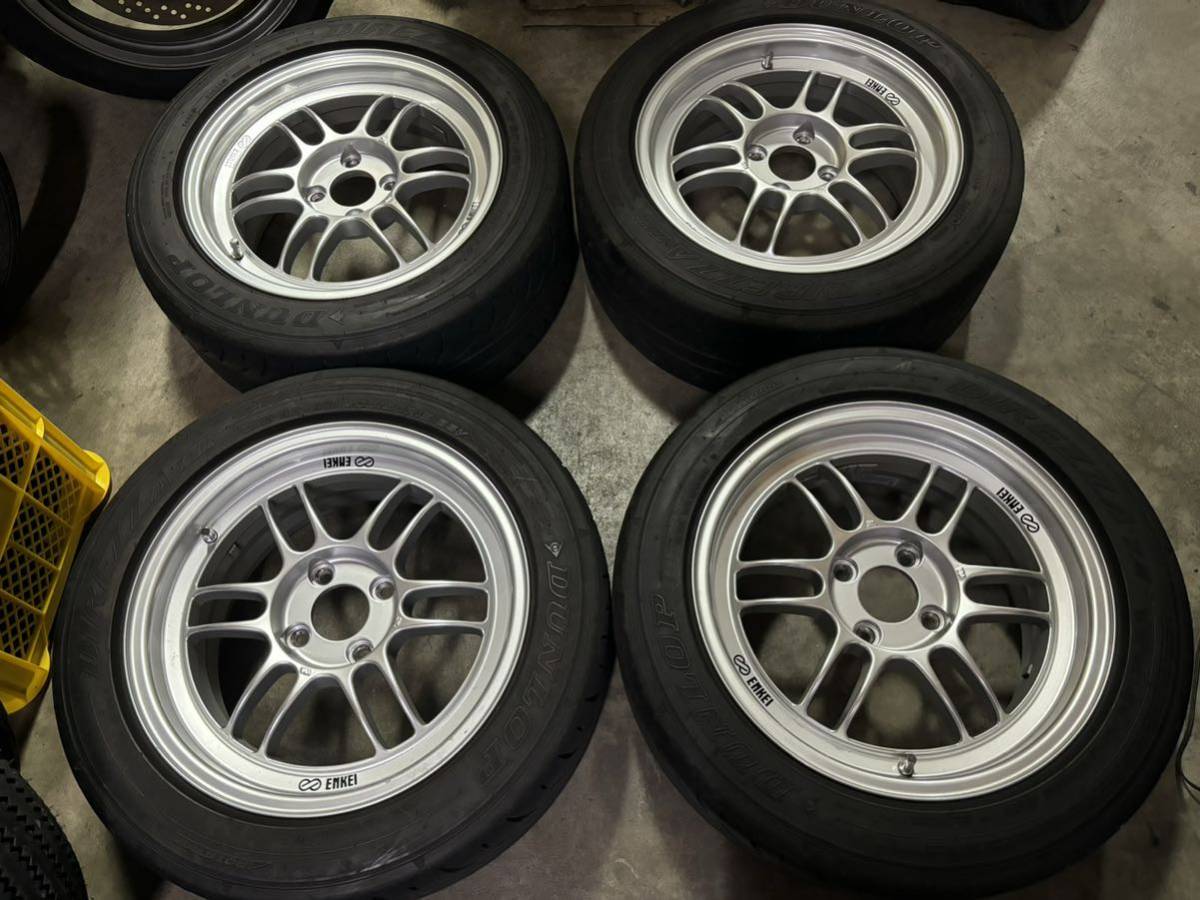 ENKEI エンケイ RPF1 15インチ 7J +41 PCD 100 4H DUNLOP DIREZZ ZⅢ 22年10週_画像1