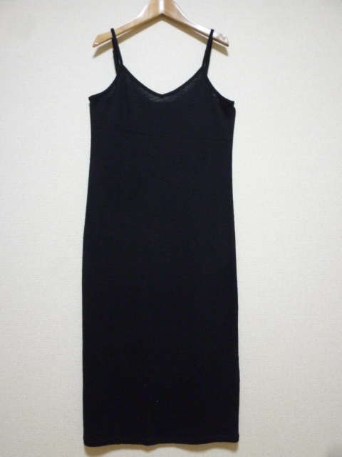 ☆ GAP ギャップ CAMI MIDI ドレス ジャージードレス リブキャミワンピース SIZE:M BLK /送料185円～ ☆_画像2