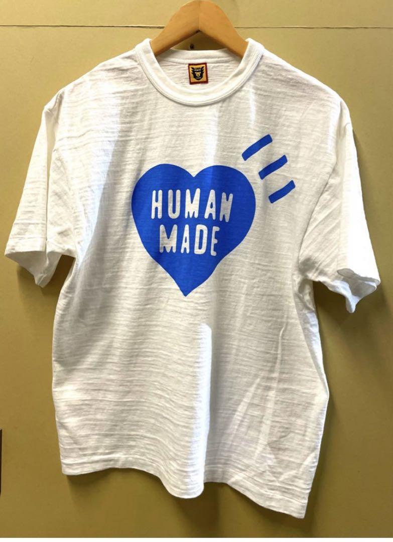 Lサイズ HUMAN MADE Heart T-Shirt White / Blue 新品 ヒューマンメイド ハート Tシャツ Tee 白 青