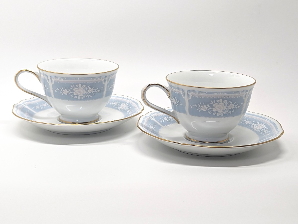 ノリタケ　Noritake　レースウッドゴールド　金彩　カップ& ソーサー　2客セット　未使用品　元箱はありません_画像4