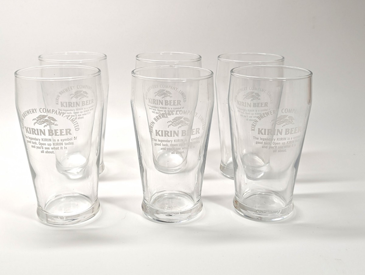 キリンビール　ビールグラス　タンブラー　6個セット　口径　5.5cm×高さ10.4cm 未使用品　元箱はありません_画像1