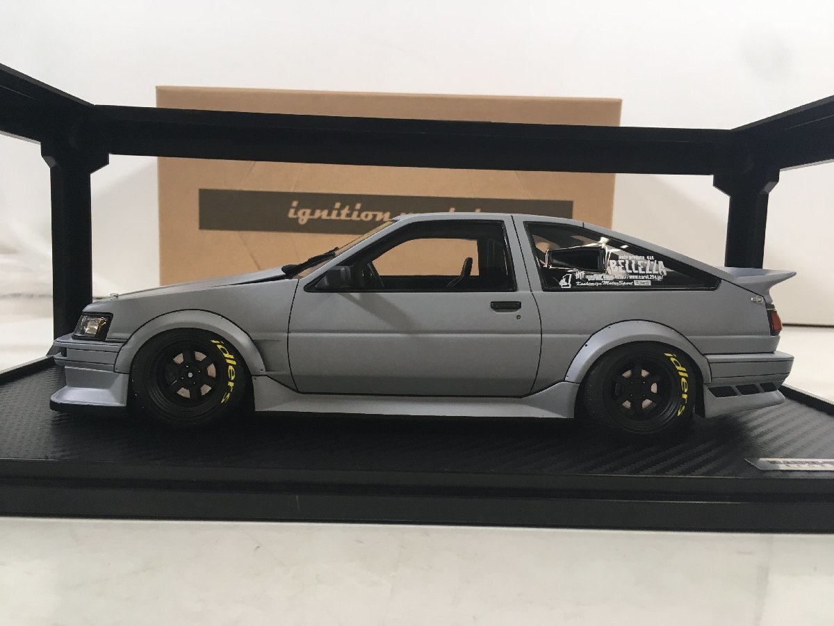 ignition model イグニッションモデル 1/18 RWB AE86 マットグレー IG2607 レジンモデル ユーズド_画像2