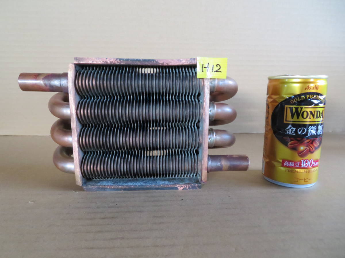 熱交換器 H12　銅製熱交換器　熱交換　自作廃油ストーブなどに 06/01/17_画像5