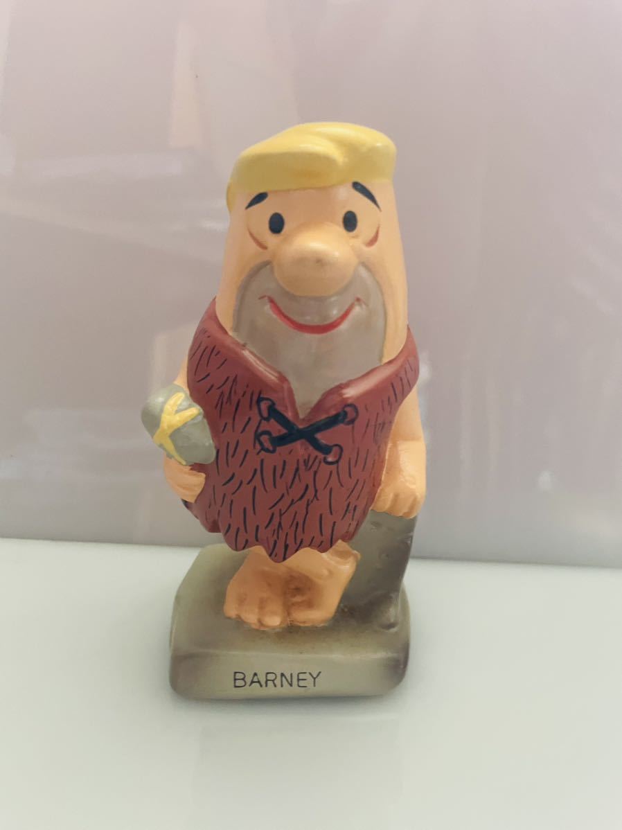 ハンナバーベラ フリントストーン　 バーニー　ラブル　フィギュア BARNEY 陶器　置き物　置物　レトロ　雑貨　ヴィンテージ　人形　ドール