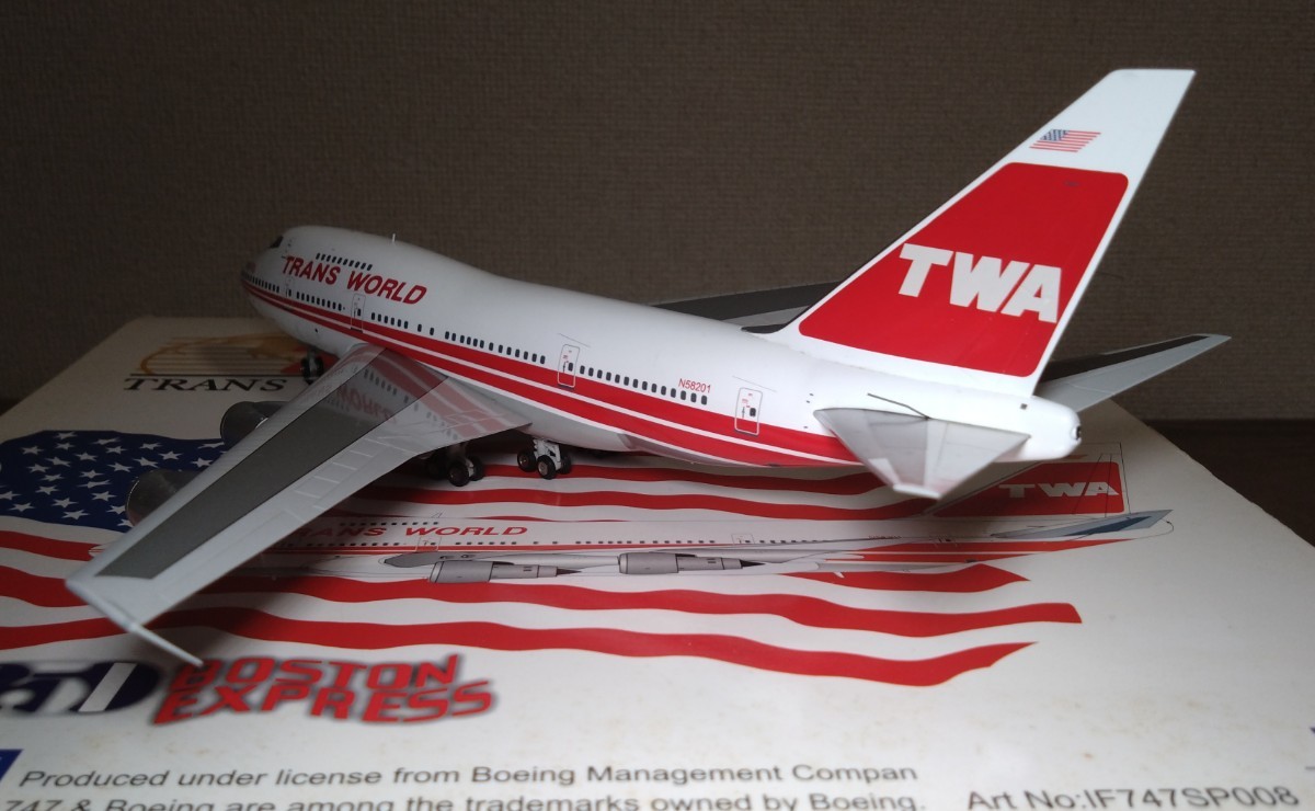 飛行機模型　INFLIGHT200　インフライト　ＴＷＡ　トランスワールド航空　B747SP　BOEING　ボーイング　ジャンボジェット　1/200_画像4